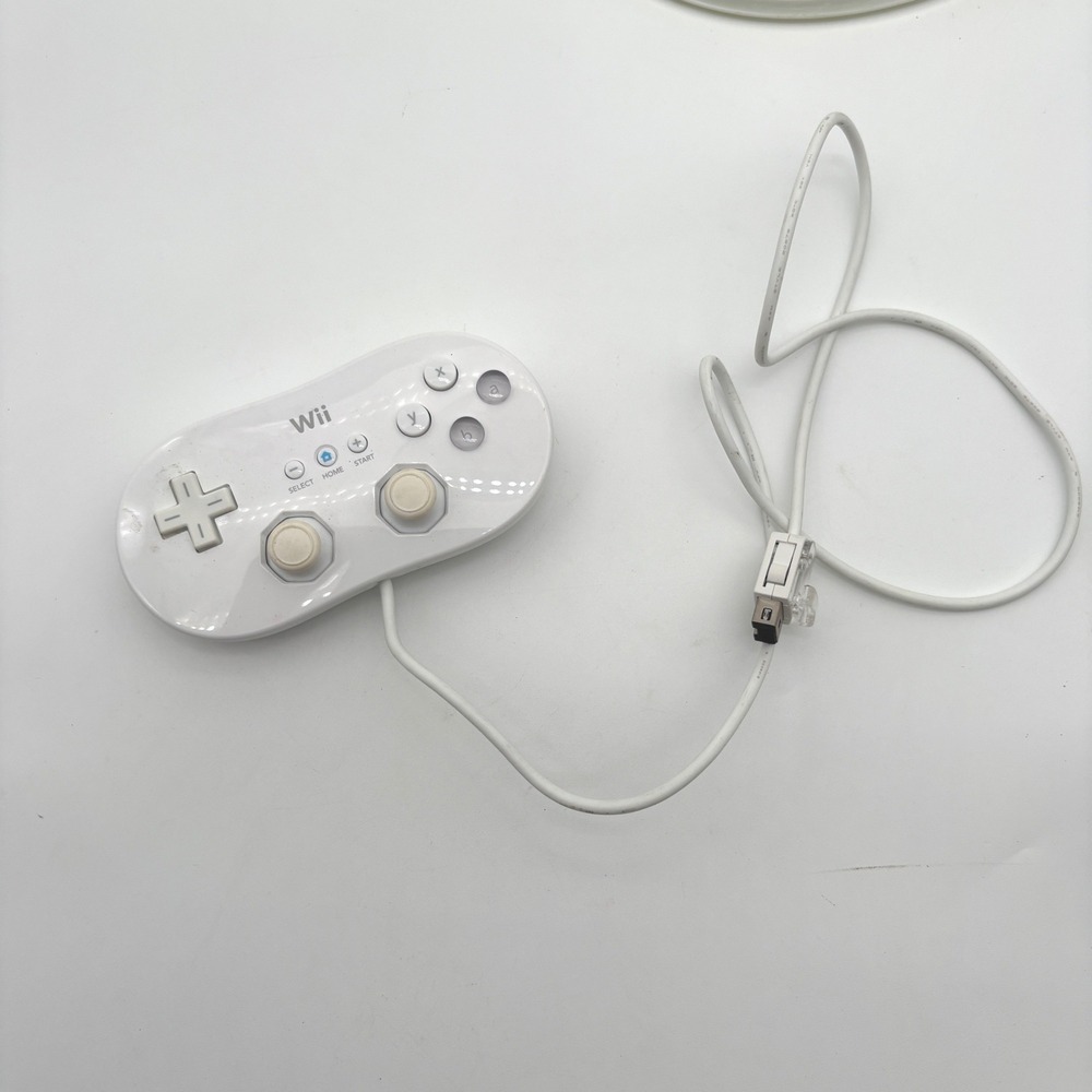 Nintendo Wii Classic Controller‎ White Model RVL-005 Wired Gamepad NOT TESTED